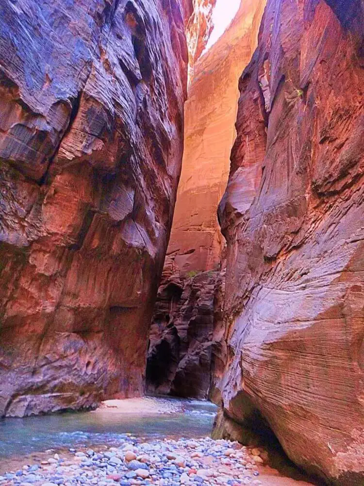 Wall St the Narrows in Zion National Park
