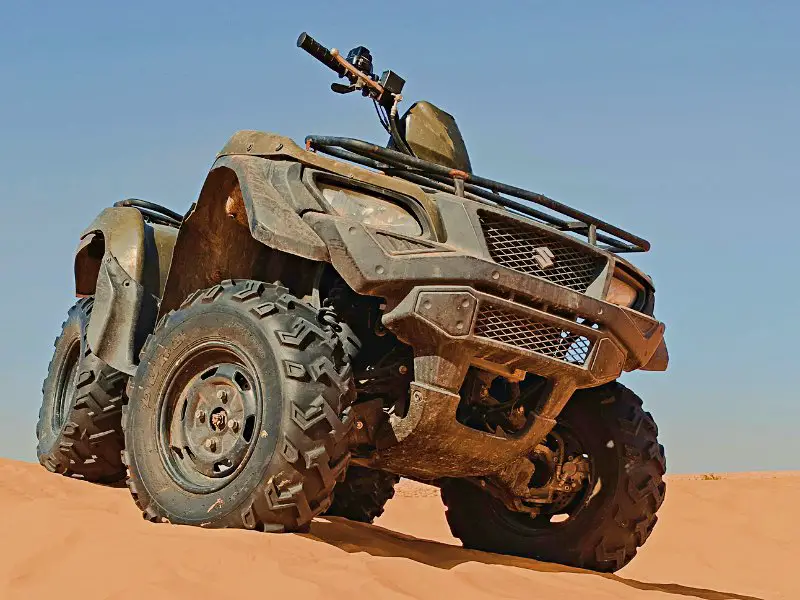 Picture of ATV in the middle of dessert