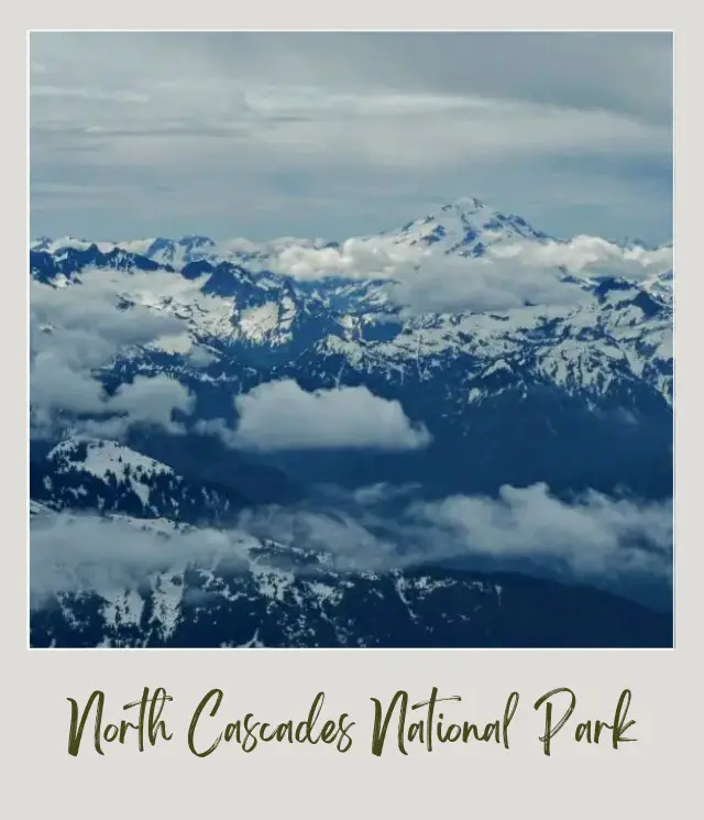 10 Fun Facts About North Cascades National Park Aerial view of snow-capped mountains in North Cascades National Park.