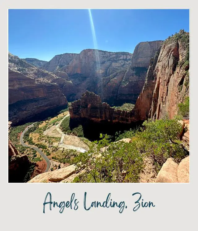 Angels Landing in summer in Zion National Park