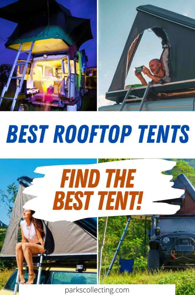 4 photos of roof top tents with text Best Rooftop Tents