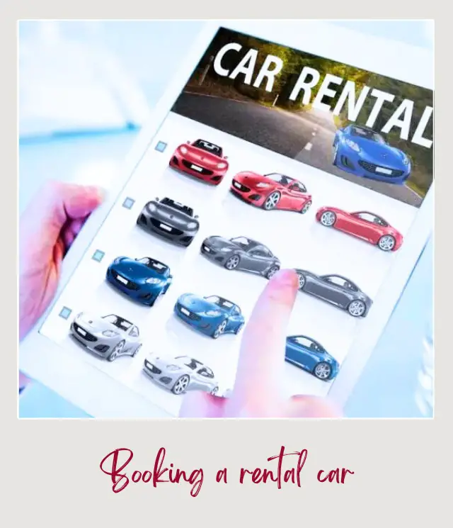 Booking a rental car