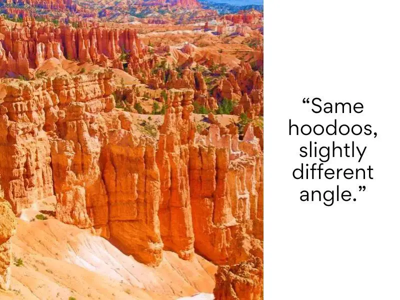 Bryce Canyon National Park bad reviews - Same hoodoos, slightly different angle