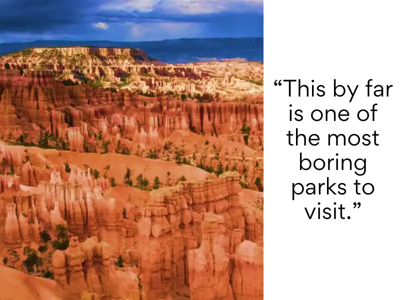 Bryce Canyon National Park bad reviews - This by far is one of the most boring parks to visit