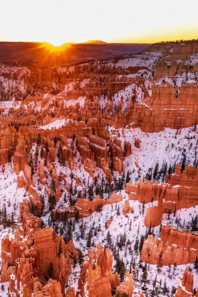 Bryce Canyon national park in winter