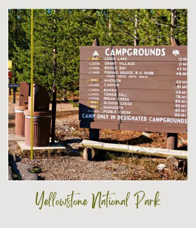 The Best Camping in Yellowstone National Park: Complete Guide Campground sign in Yellowstone