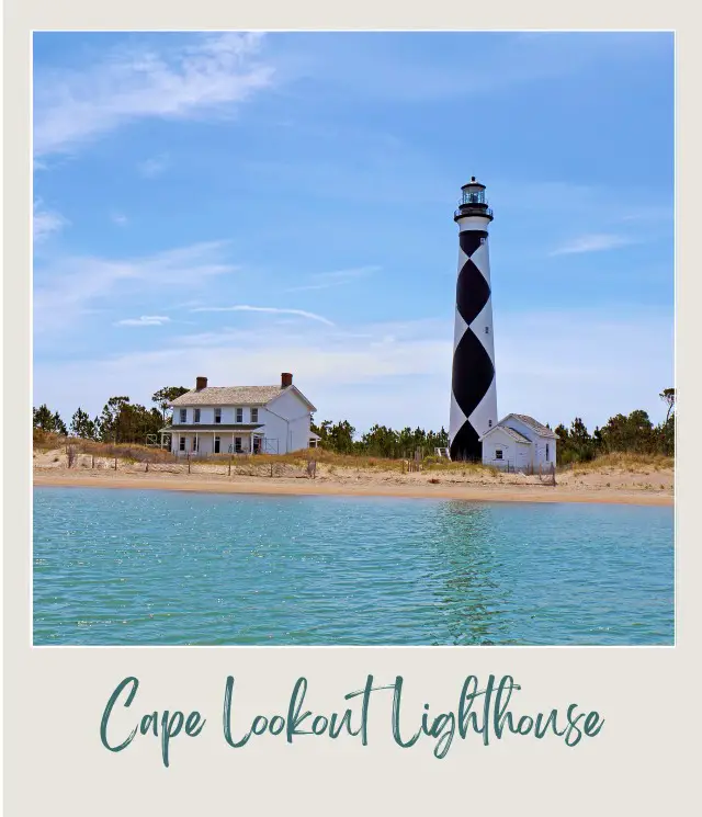 Cape Lookout Lighthouse on the Southern Outer Banks of North Car