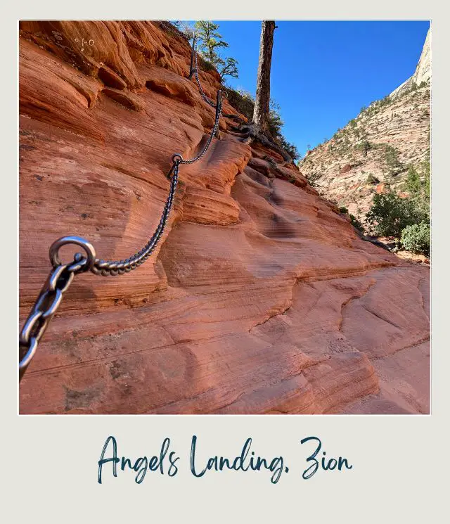 Chain section of the Angels Landing trail