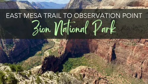 Zion National Park Guide East Mesa Trail to Observation Point Zion National Park Header