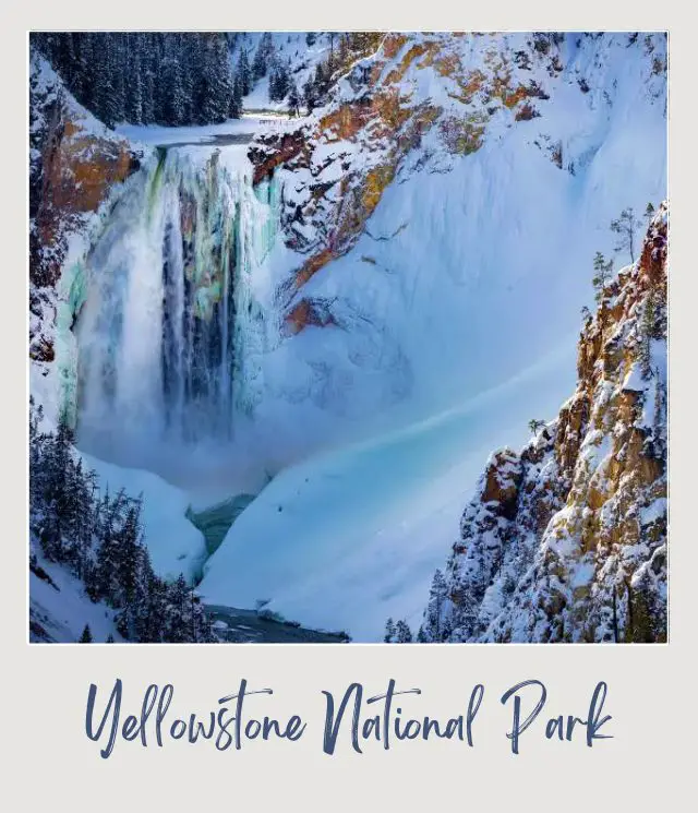 How to Visit Yellowstone in Winter: Complete Guide Yellowstone Winter Yellowstone Canyon and Yellowstone Waterfall frozen