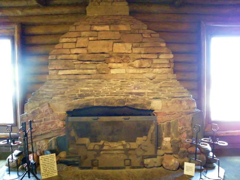 Geological Fireplace Bright Angel Lodge Grand Canyon
