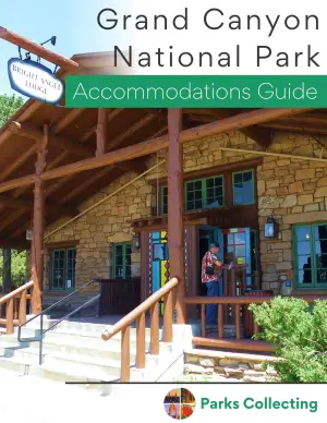 stairs and stone walls of lodge in Grand canyon national park