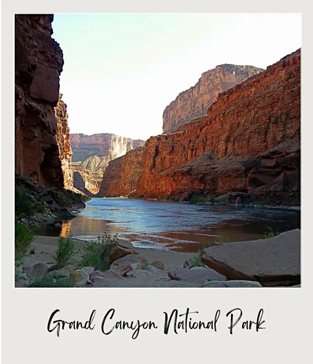 beach in grand canyon on river rafting trip through grand canyon