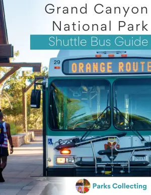 front of shuttle bus at Grand canyon