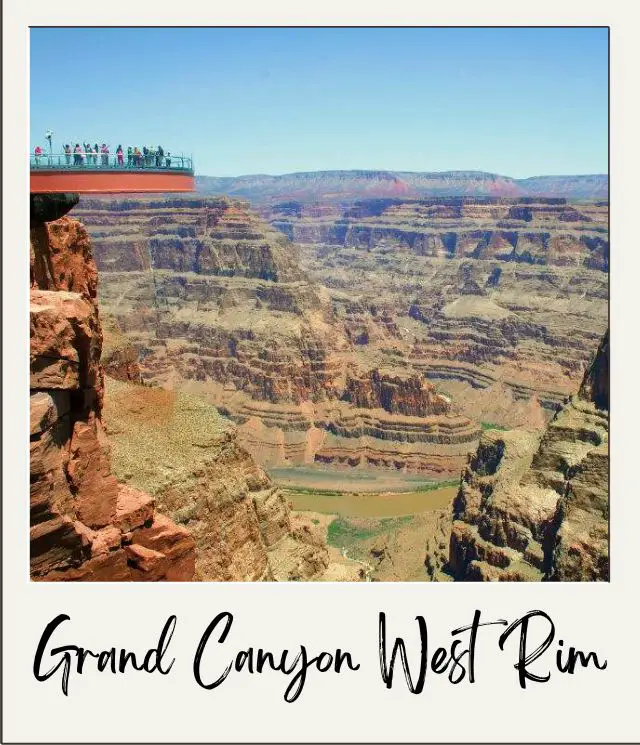 The 10 Best Day Trips from Las Vegas For Nature Lovers canyon with river at bottom and balcony hanging over edge at Grand Canyon West Rim