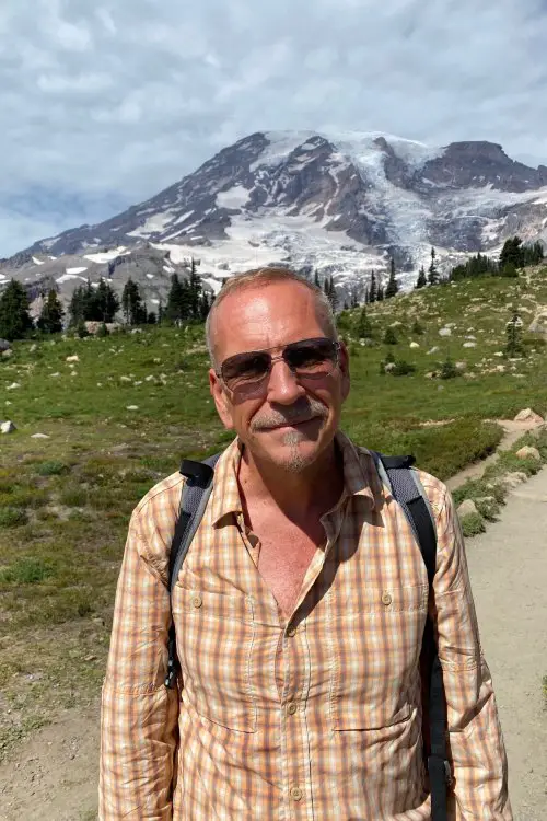 James Ian in Mount Rainier National Park close up