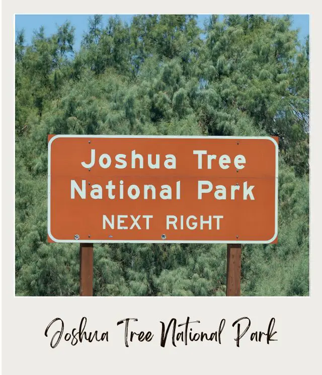 Joshua Tree National Park Joshua Red Signage