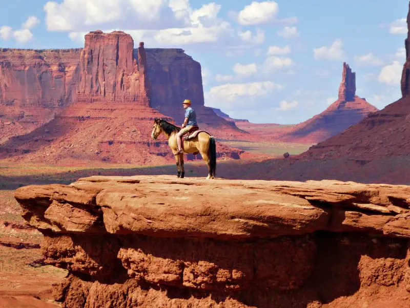 Kevin on a horse at Monument Valley
