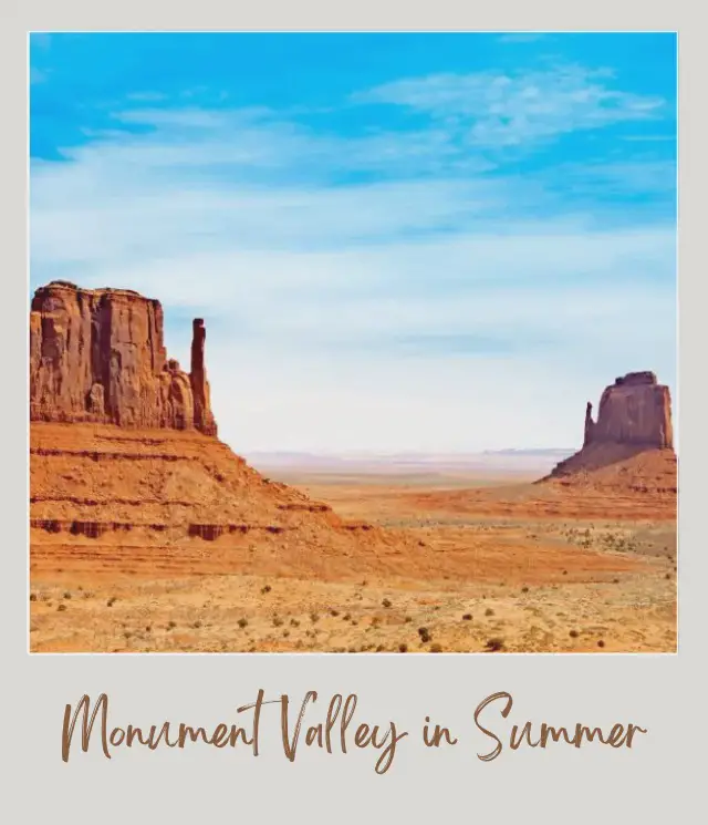 Visiting Monument Valley: What To Expect Throughout the Year View of two huge rock formations under the blue sky in Monument Valley.