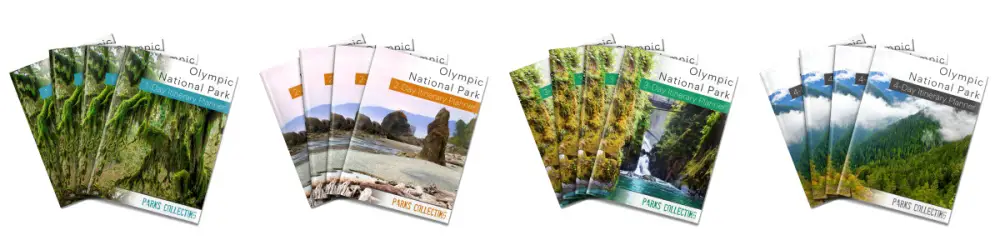 covers of 4 itineraries for Olympic National Park
