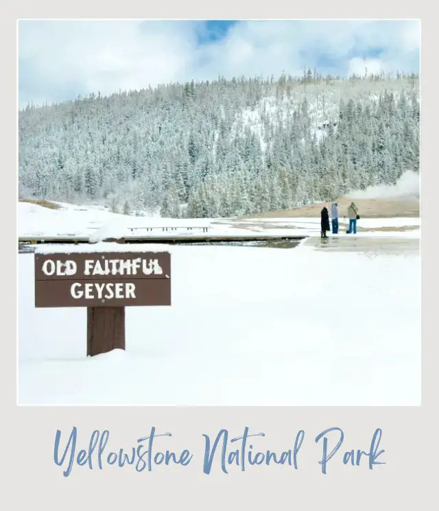 How to Visit Yellowstone in Winter: Complete Guide Yellowstone Winter Old Faithful sign and lots of snow