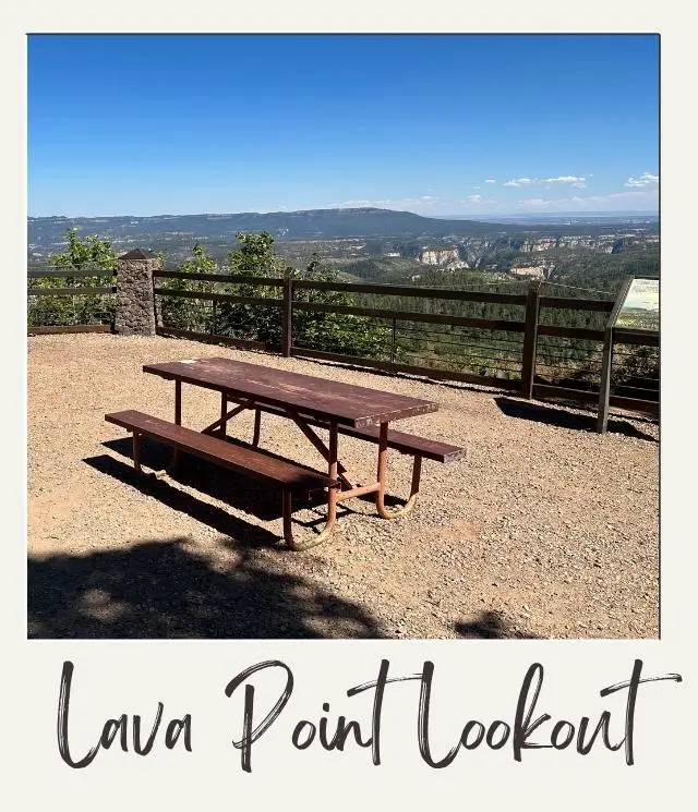 12 Best Things to Do in Zion National Park for Non Hikers (That Will Blow Your Mind) picnic table at scenic Lava Point Lookout in Zion National Park