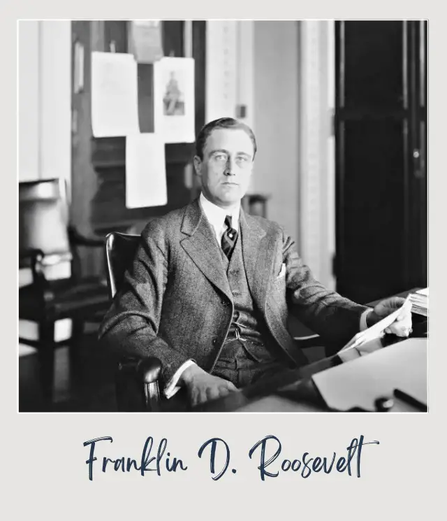 10 Fun Facts About Olympic National Park Black and white photo of Franklin D. Roosevelt wearing suit.