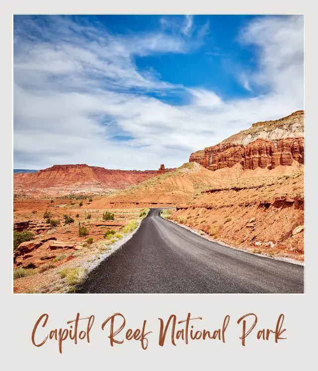 Scenic road in Capitol Reef National Park