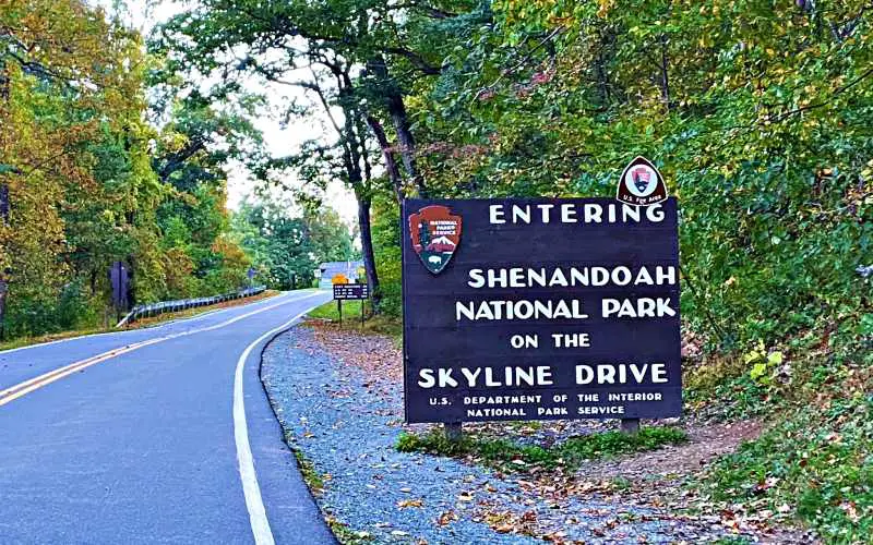 Skyline Drive sign