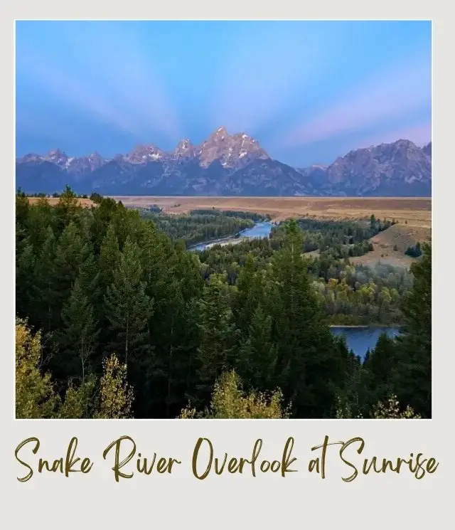 a landscape with trees and mountains Snake River Overlook at Sunrise