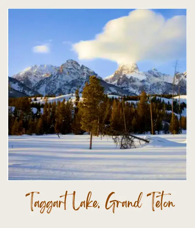 The Best Winter Hikes in the US National Parks Snow in Taggart Lake Grand Teton National Park