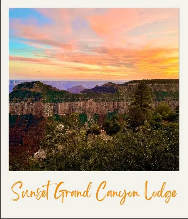 15 Best Things to Do in Grand Canyon for Non Hikers: Views Without the Sweat grand canyon with brightly colored red and orange sky above at sunset