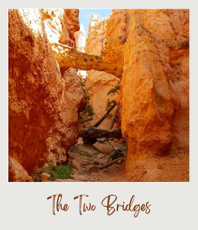 The Two Bridges in Two Bridges Trail Bryce Canyon national Park