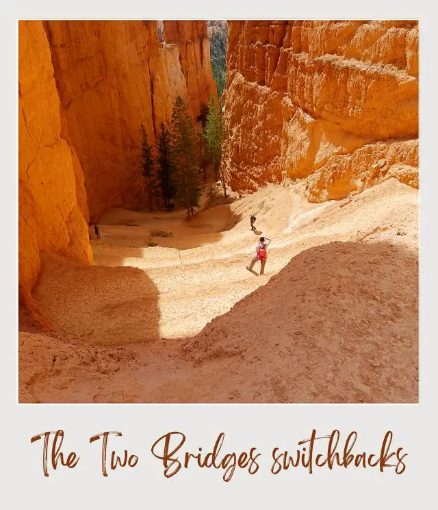 The Two Bridges switchbacks Two Bridges Trail Bryce Canyon national Park