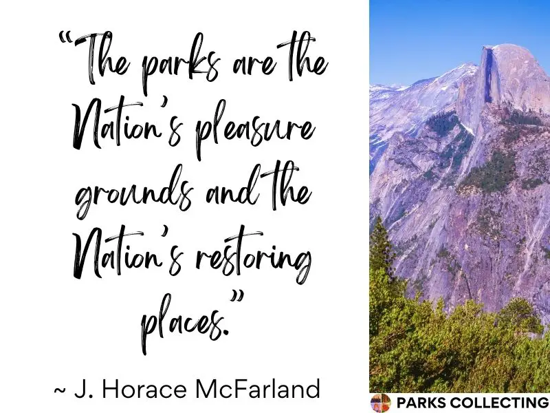 The parks are the Nations pleasure grounds and the Nations restoring places