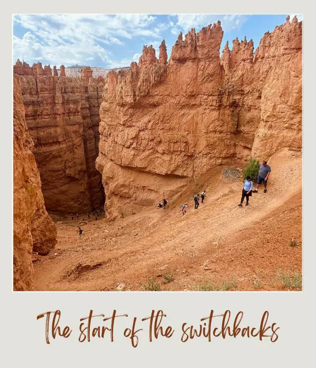 The start of the switchbacks Navajo Loop Trail Bryce Canyon National Park