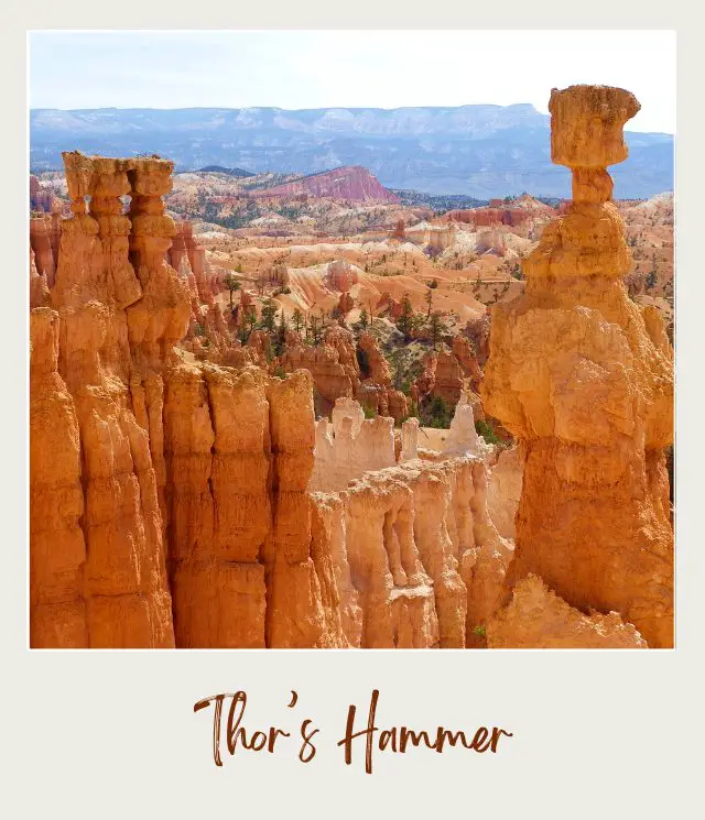 Thors Hammer in Two Bridges Trail Bryce Canyon National Park