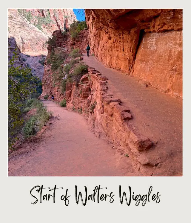 View of Walters Wiggles in Angels Landing in Zion National Park