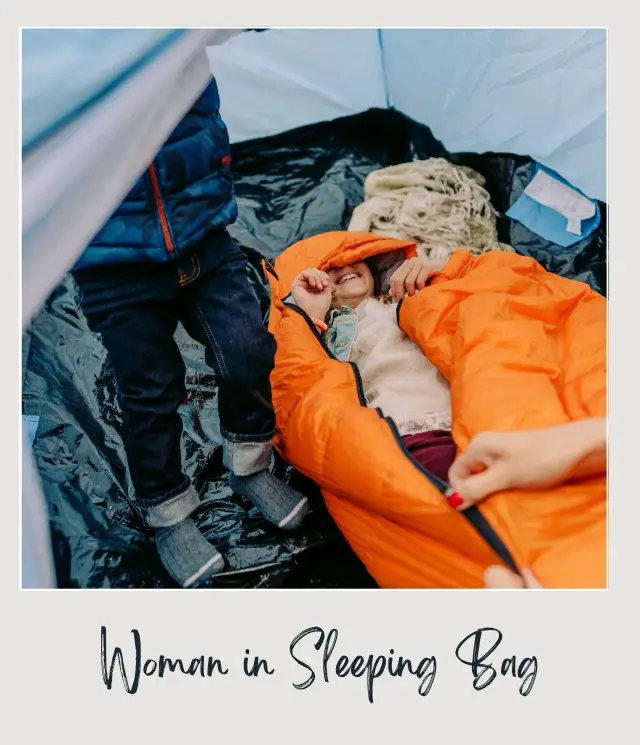 Woman in Sleeping Bag