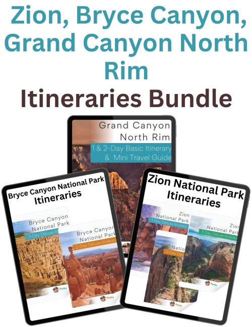 Grand Canyon North Rim, Zion, Bryce Canyon itineraries Bundle Zion Bryce North Rim Bundle