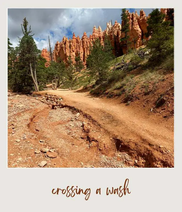 crossing a wash Wall Street Bryce Canyon National Park