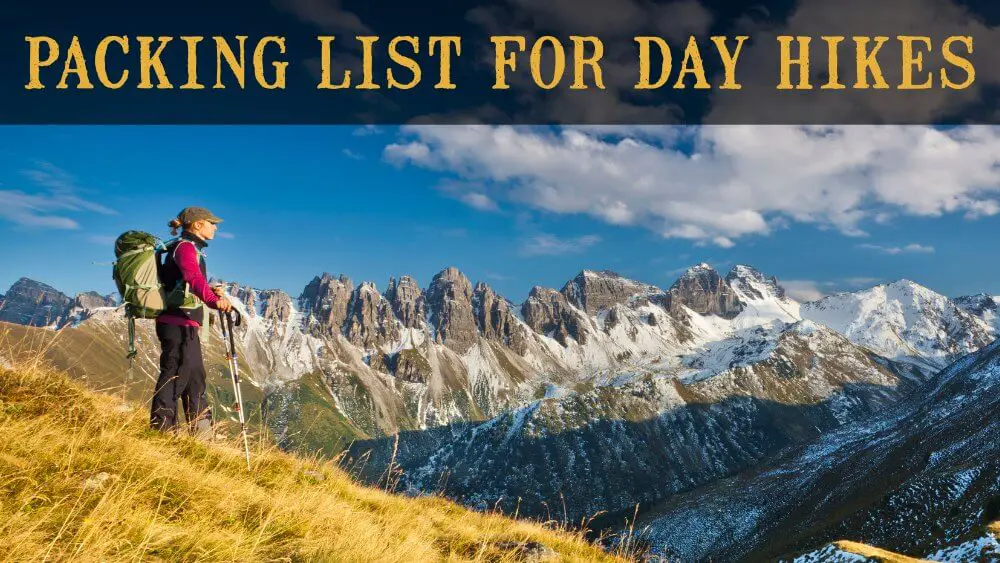 day hiking packing list