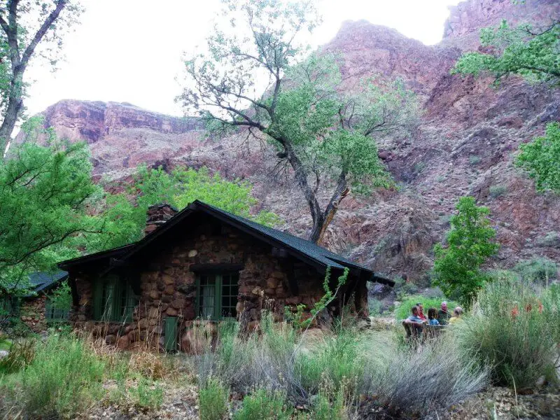 stone cabin at phantom ranch grand canyon