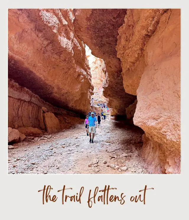 the trail flattens out Bryce Canyon National Park