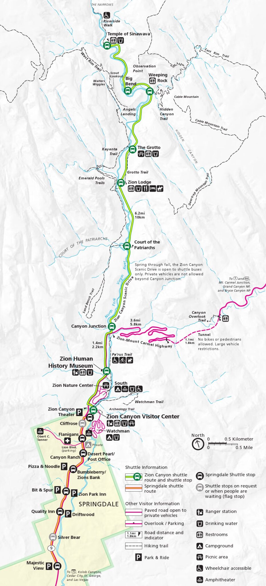 Hiking The Narrows In Zion National Park Complete Guide 2025 Zion Canyon Detail Map 931x2048